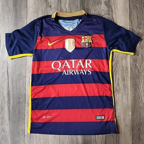 2015-16 FC Barcelona Luis Suarez Jersey Authentic Rare Vintage Nike Soccer Men S